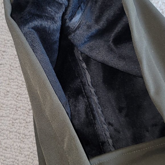 Women's Nine West Fleece-Lined Soft-Shell Winter CoatJacket ~ Olive, Large - Picture 6 of 7